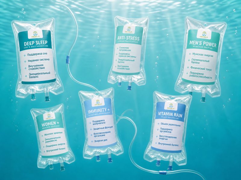 Капельницы и инфузионная терапия в Ташкенте — программы MEDELA: Deep Sleep, Immunity, Anti-Stress, Men's Power